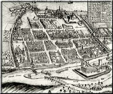 Opole w 1750 roku, rys. F.B.Wernehr