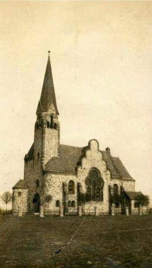 Opuszczony kościół ewangelicki w Pisarzowicach: Zdjęcie archiwalne