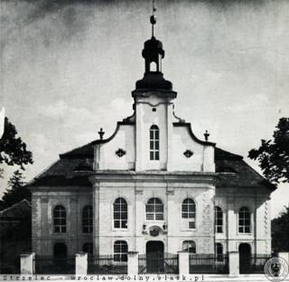 Opuszczony kościół ewangelicki w Goszczu: Zdjęcie archiwalne z pierwszej połowy XX wieku