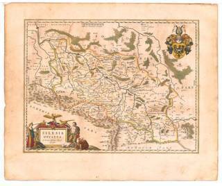 Mapa Śląska z 1645 roku
